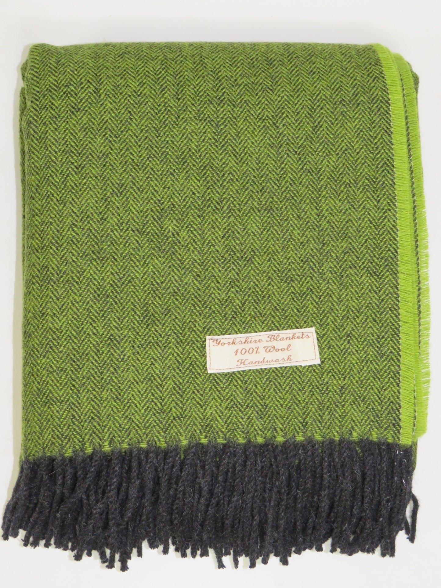 Luxury Herringbone Pure Wool Blanket