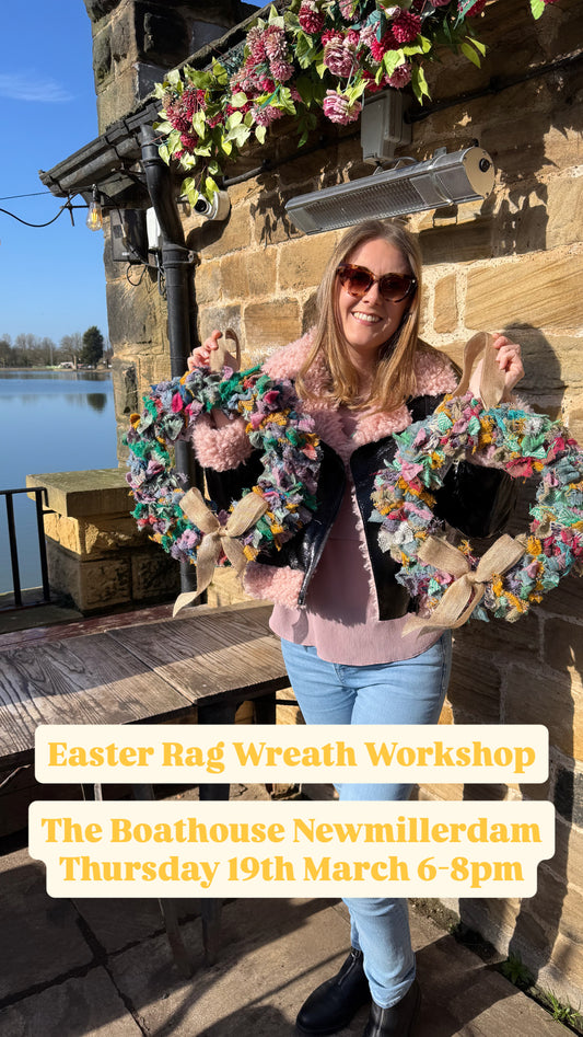 The Boathouse Newmillerdam Easter Rag Wreath Workshop, 19th March 26