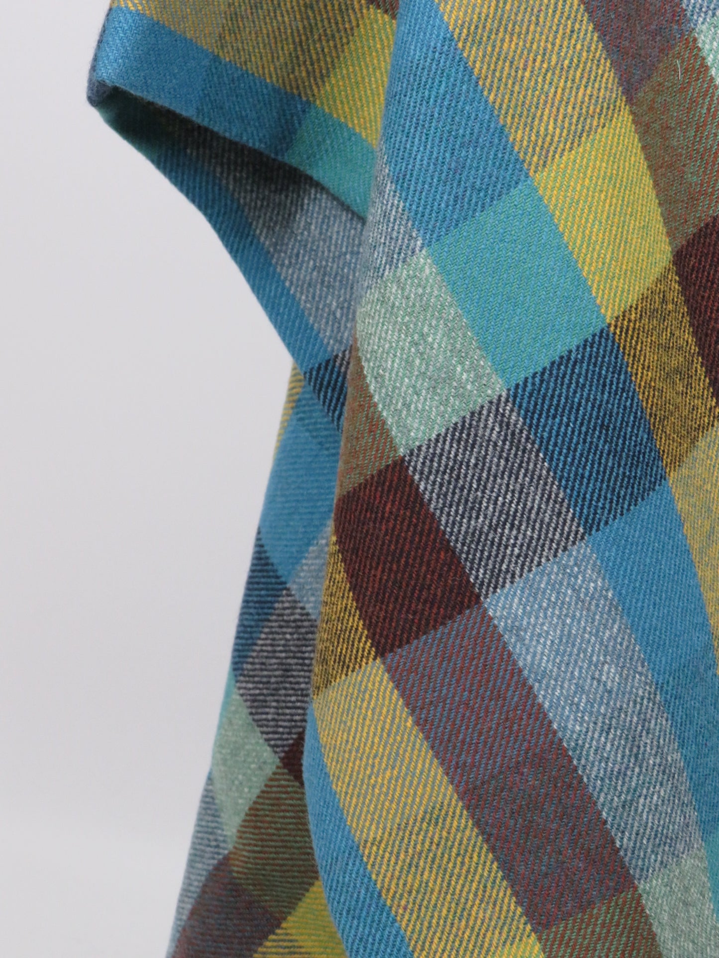 Luxury Windowpane Pure Wool Blanket