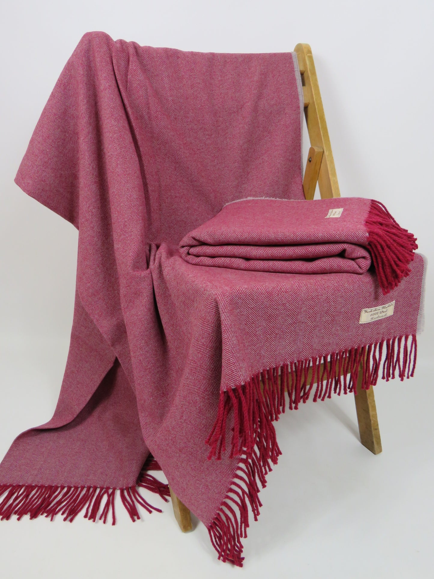 Luxury Herringbone Pure Wool Blanket