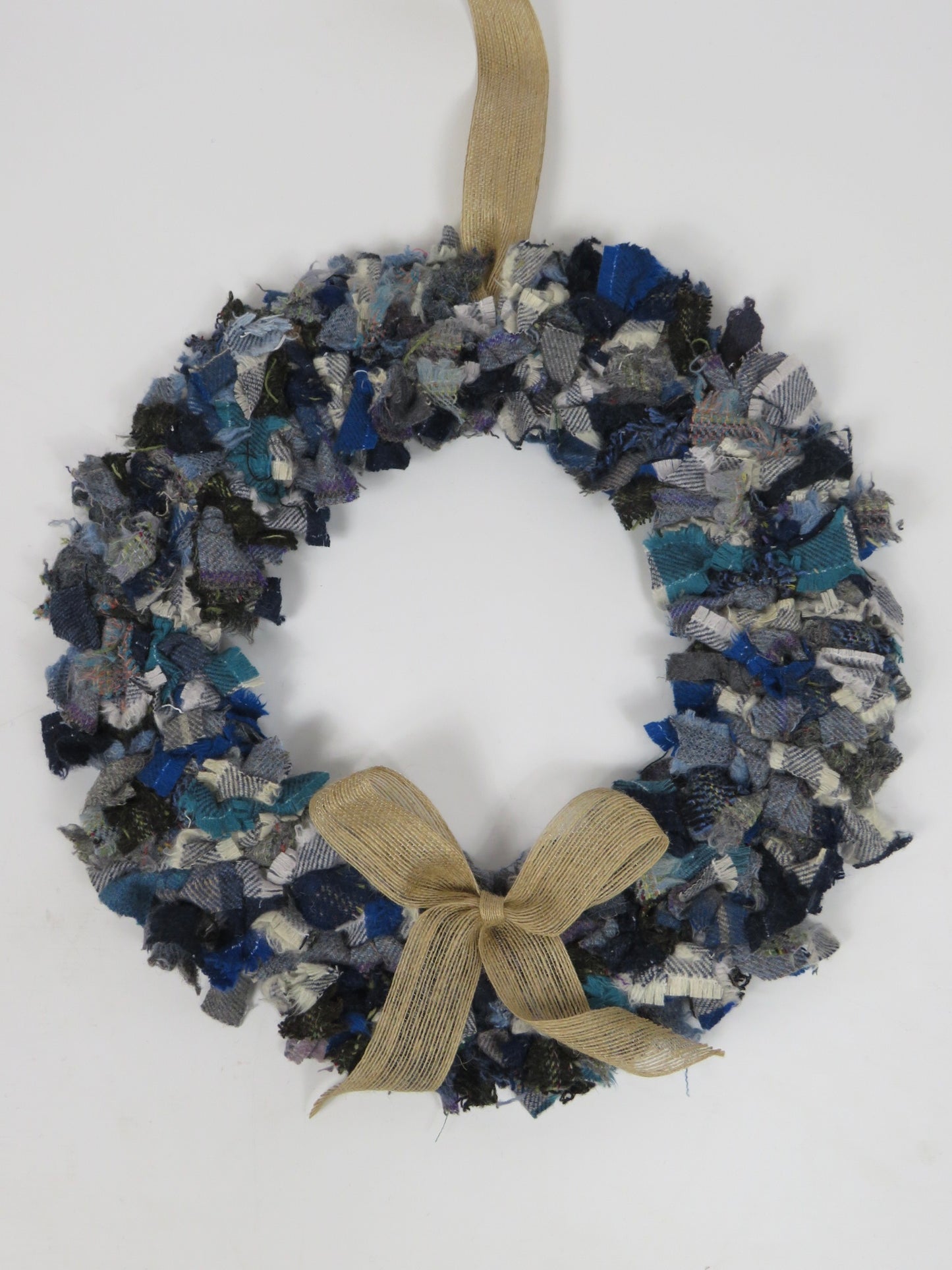 SALE Large Made Round Rag Wreath (28)