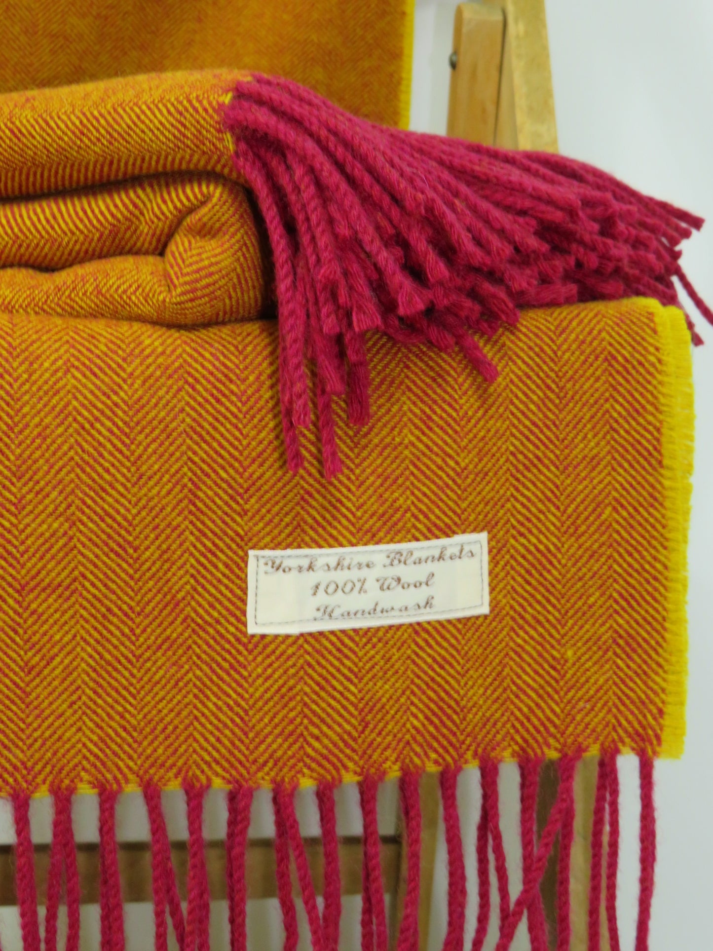 Luxury Herringbone Pure Wool Blanket