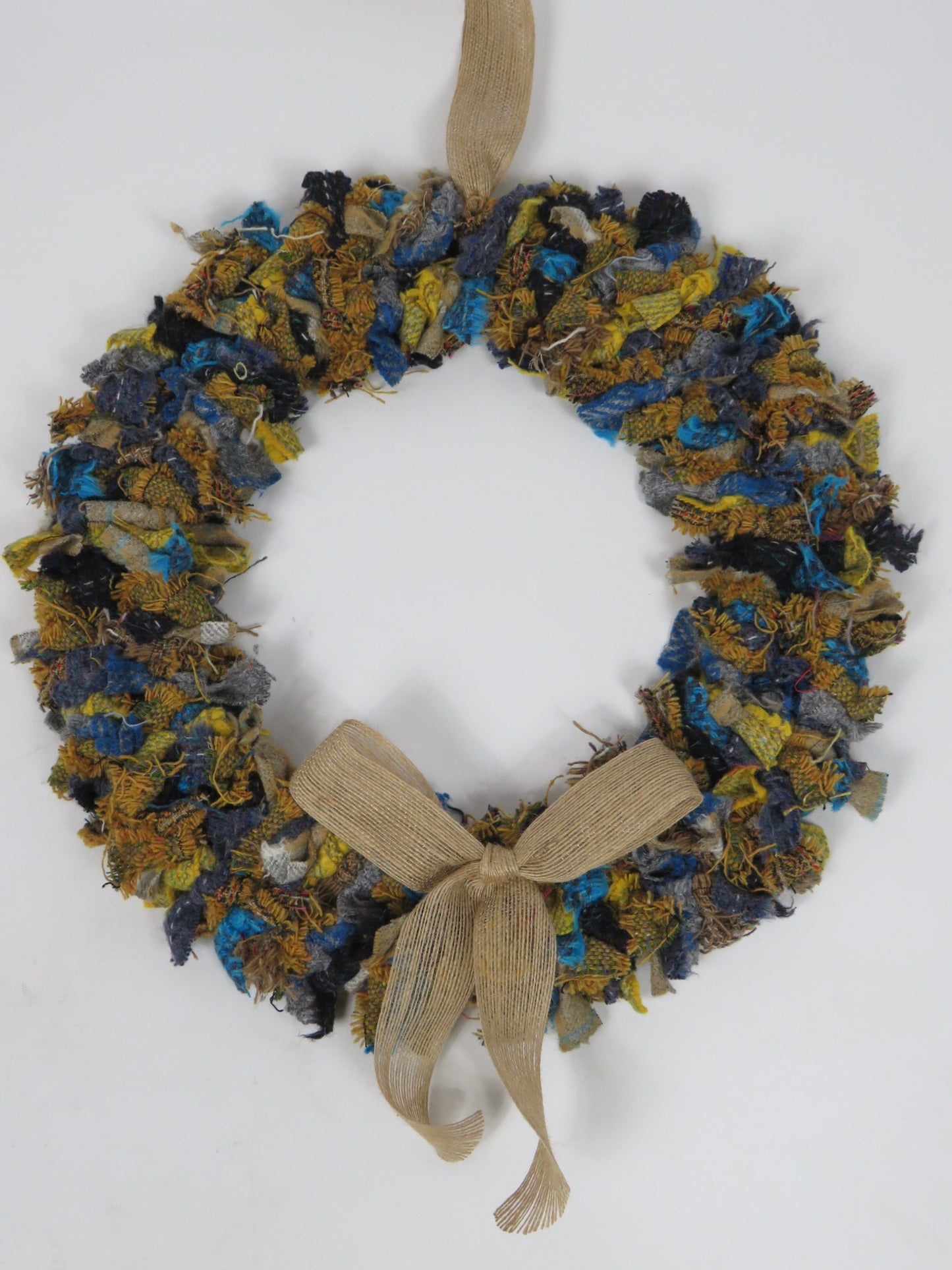SALE Large Made Round Rag Wreath (26)