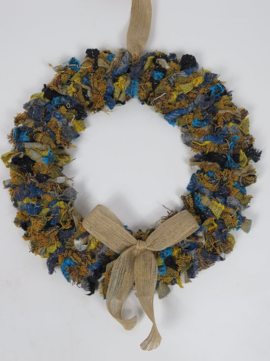 SALE Large Made Round Rag Wreath (26)