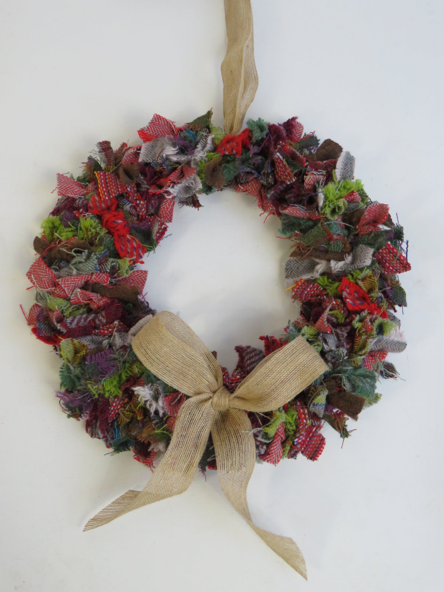 (3) Christmas DIY Rag Wreath Kit