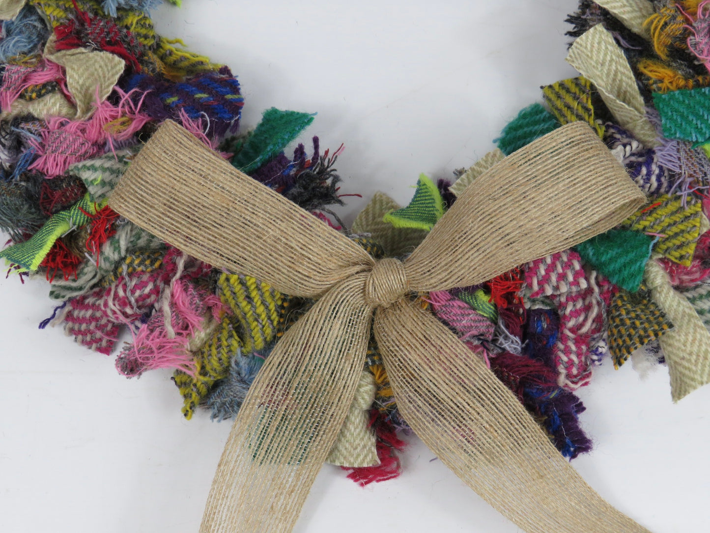 Made Round Rag Wreath (9)