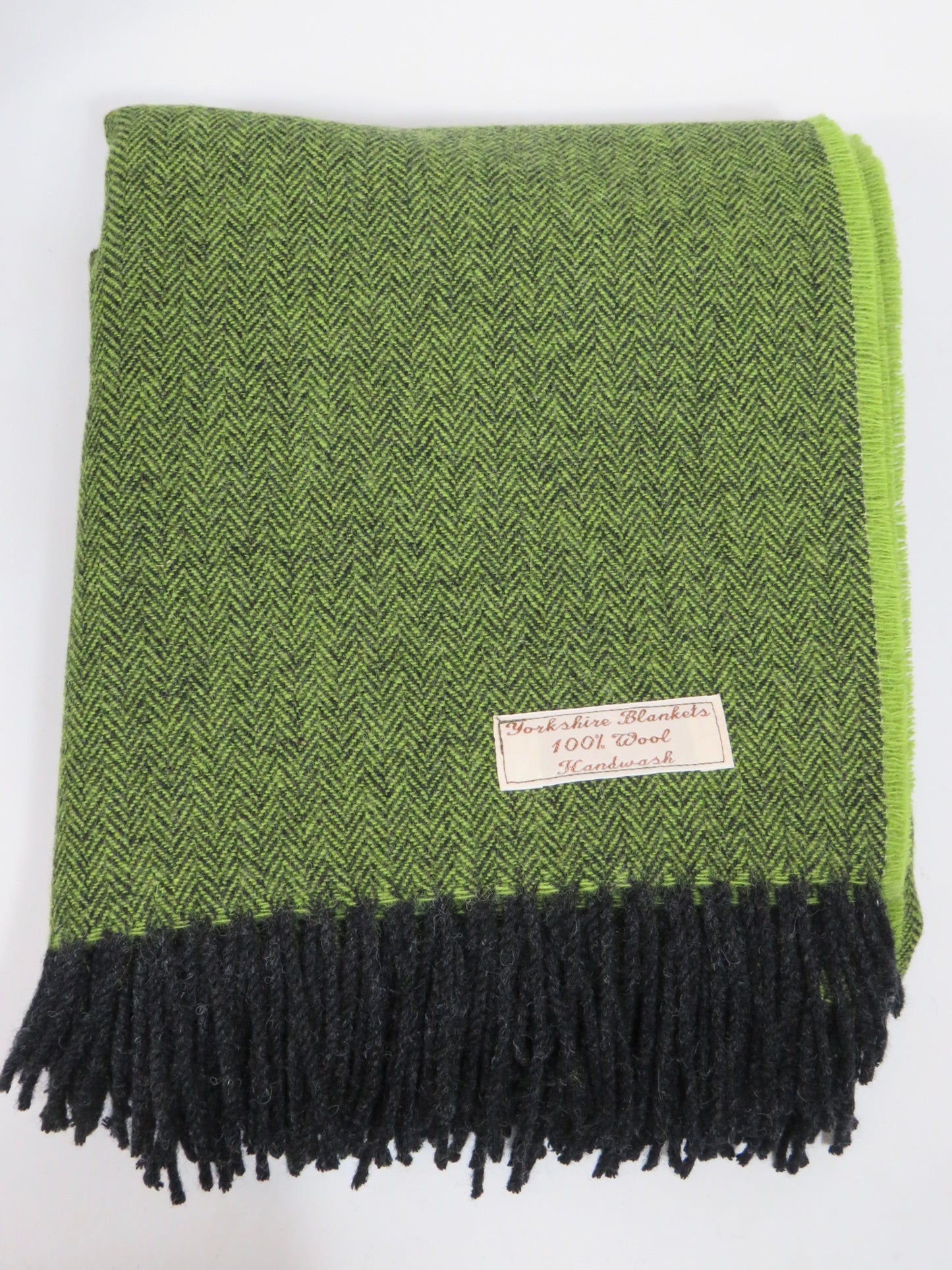 Luxury Herringbone Pure Wool Blanket