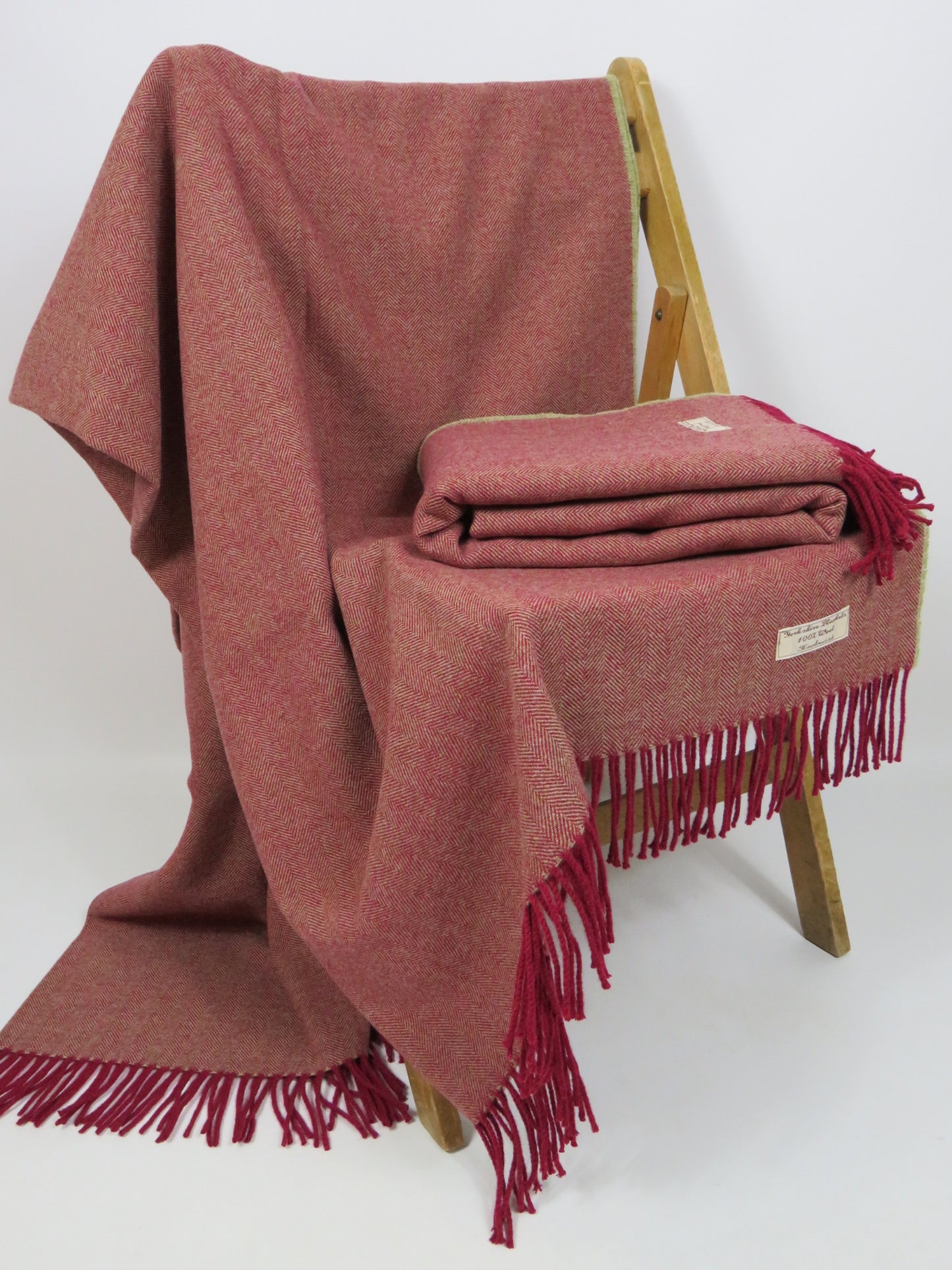 Luxury Herringbone Pure Wool Blanket