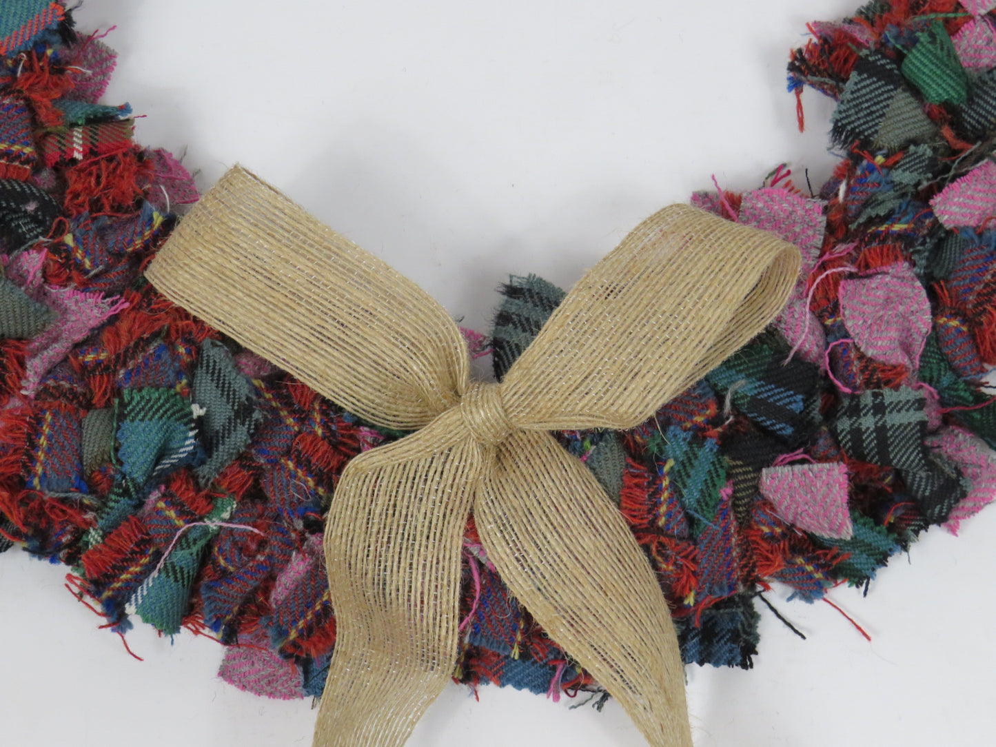 SALE Large Made Round Rag Wreath (36)