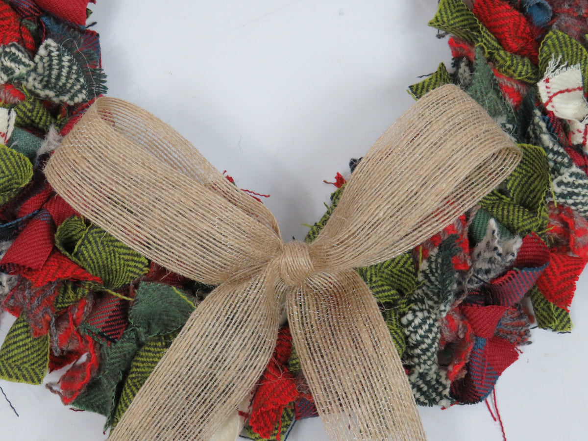 (1) Christmas DIY Rag Wreath Kit