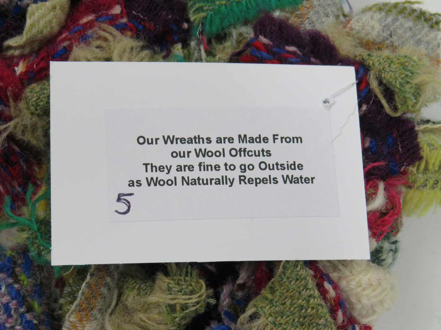 (5) Christmas Made Heart Rag Wreath