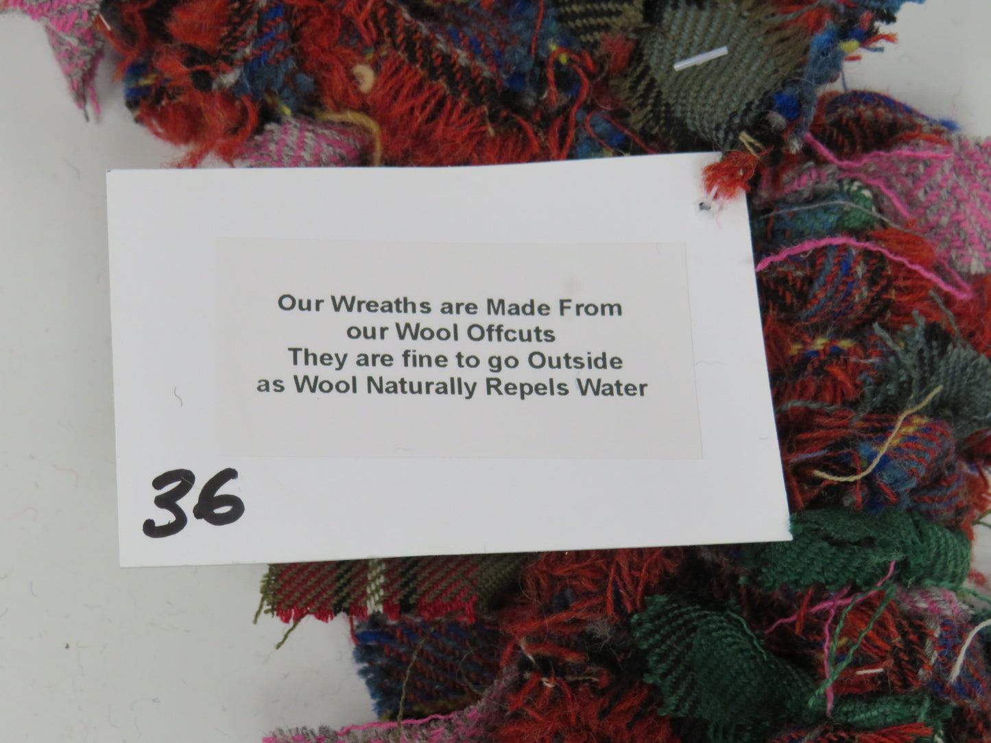 SALE Large Made Round Rag Wreath (36)