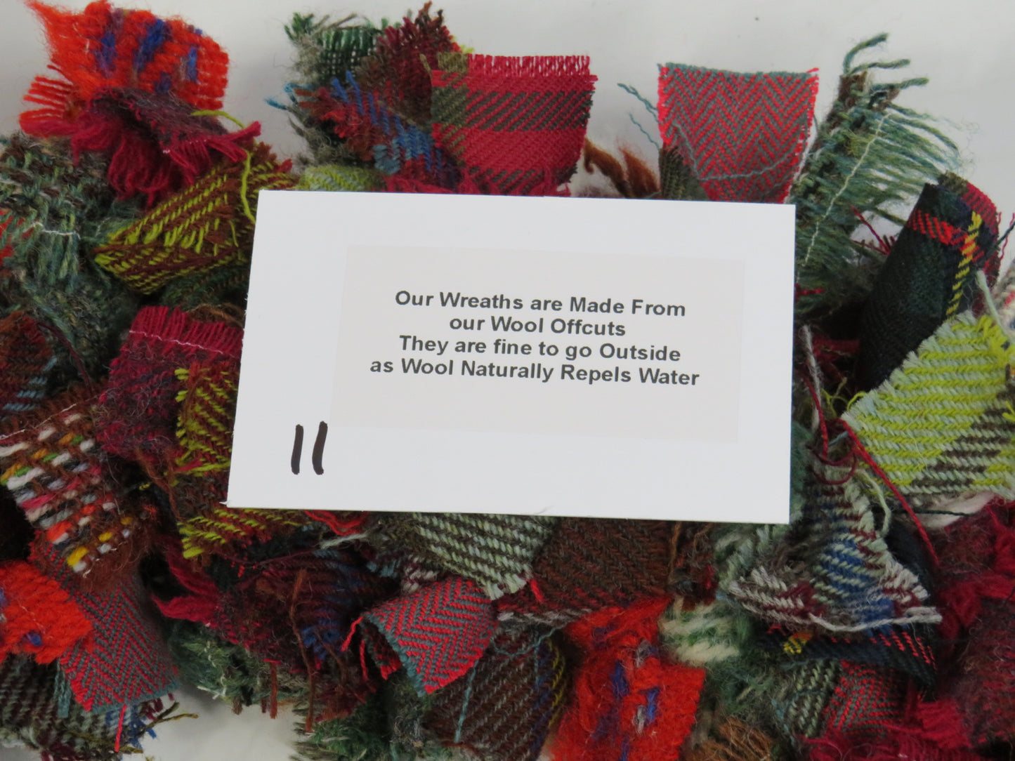 (11) Christmas Made Round Rag Wreath