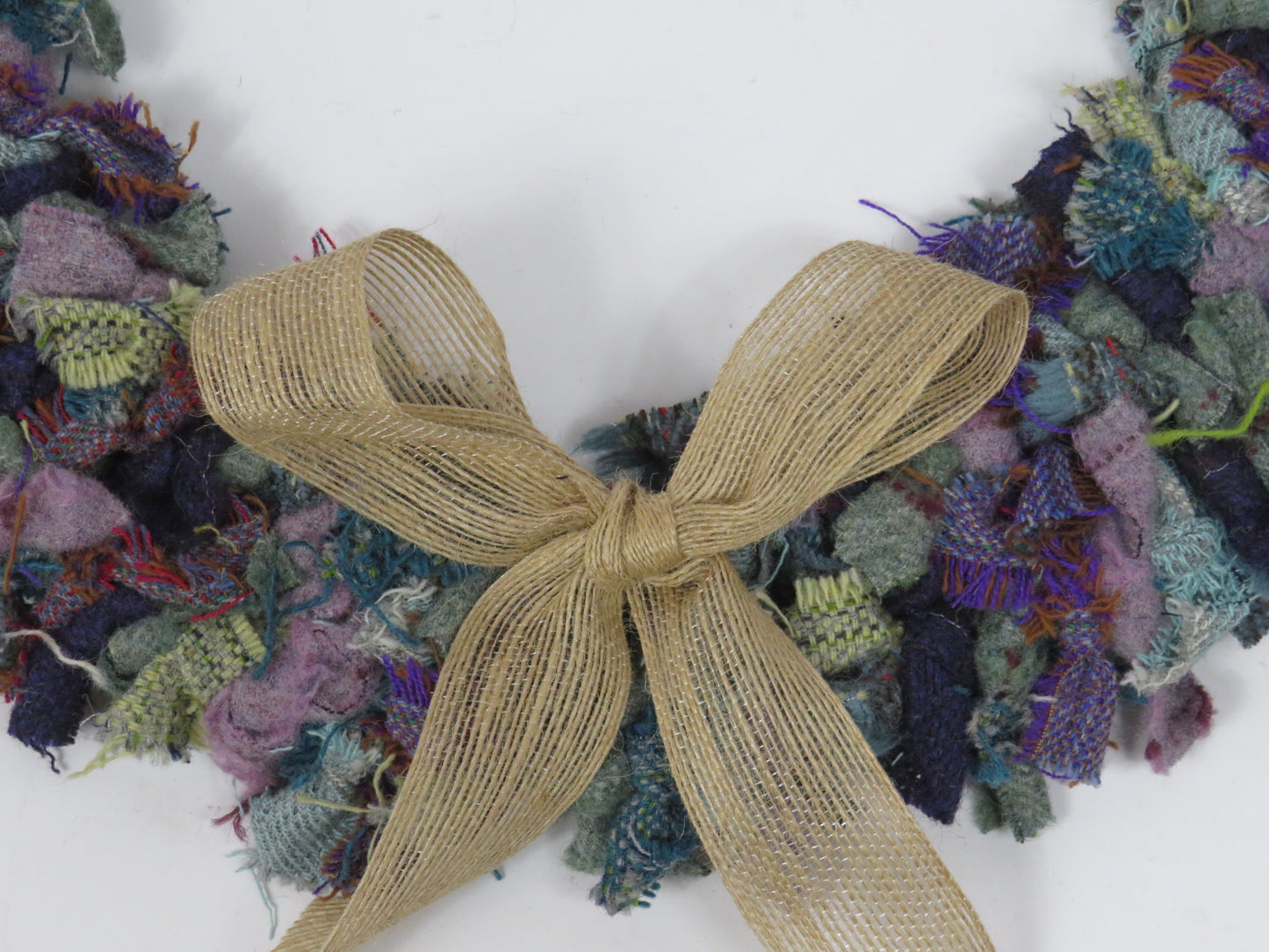 SALE Large Made Round Rag Wreath (1)