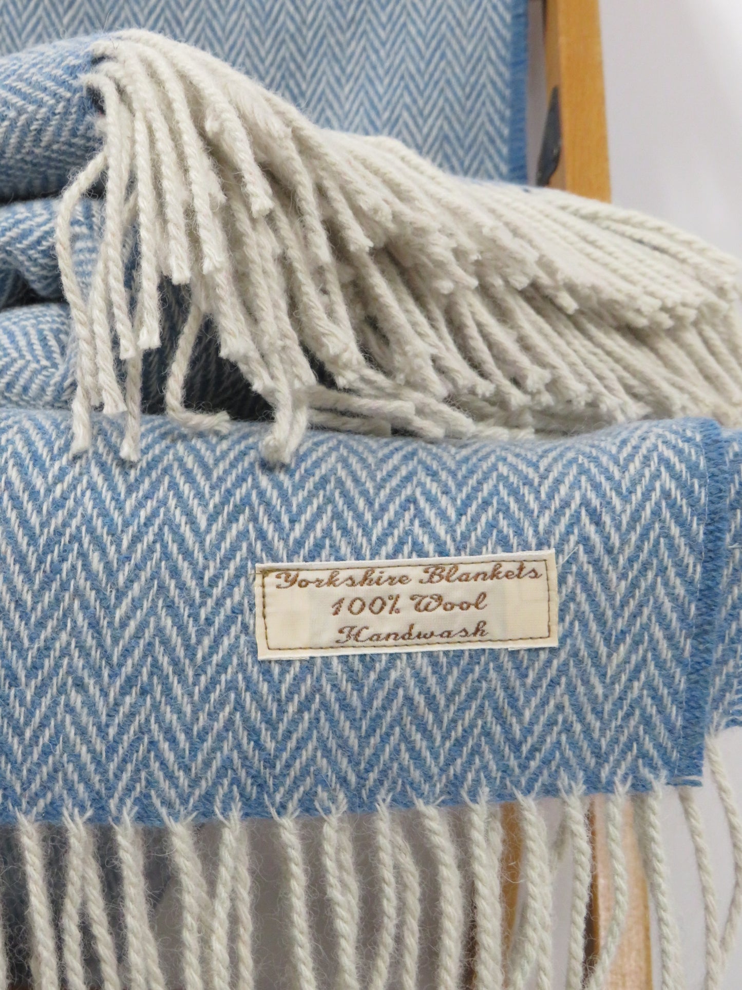 Luxury Herringbone Pure Wool Blanket