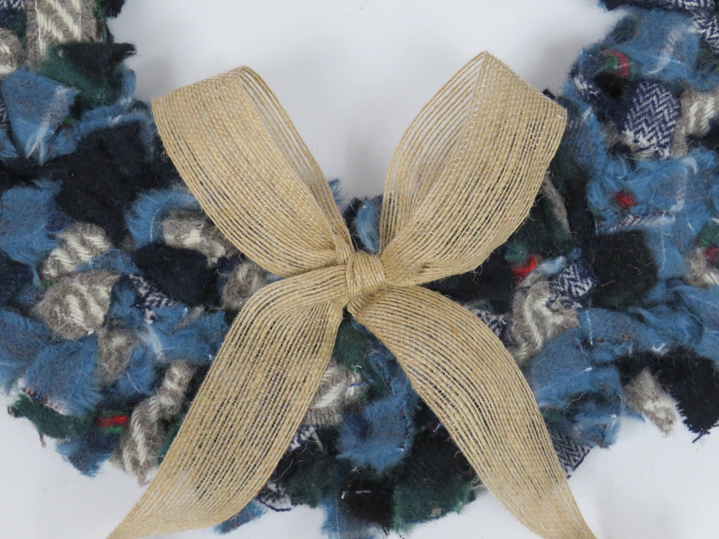SALE Large Made Round Rag Wreath (35)